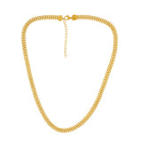 Passion Waterproof Short Flat Panzer Necklace 18K Gold Plating, Dansk Copenhagen