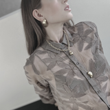 Courage Waterproof Long Brushed Organic Necklace Silver Plating