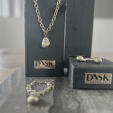 Courage Waterproof Collier court brossé organique plaqué or 18K