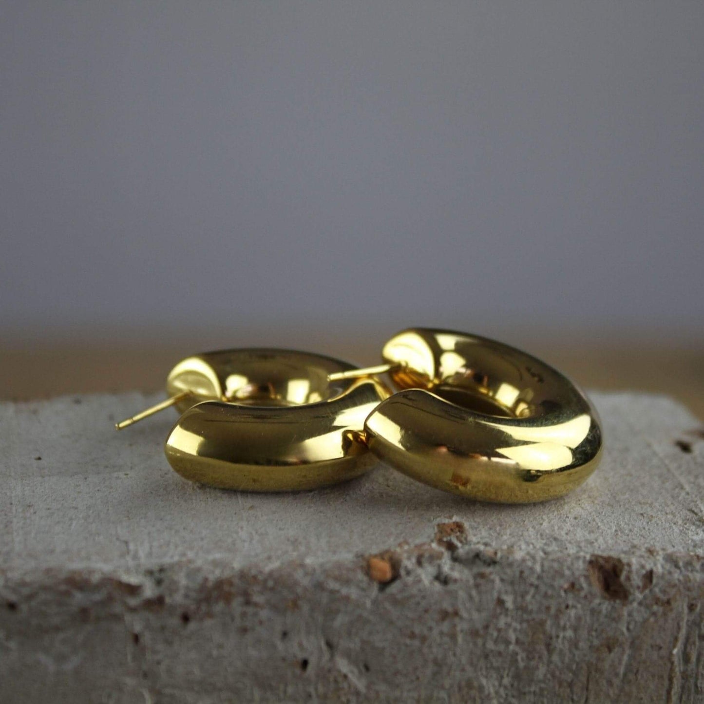 Courage Waterproof C Statement Earring 18 Carat GoldIDansk Copenhagen