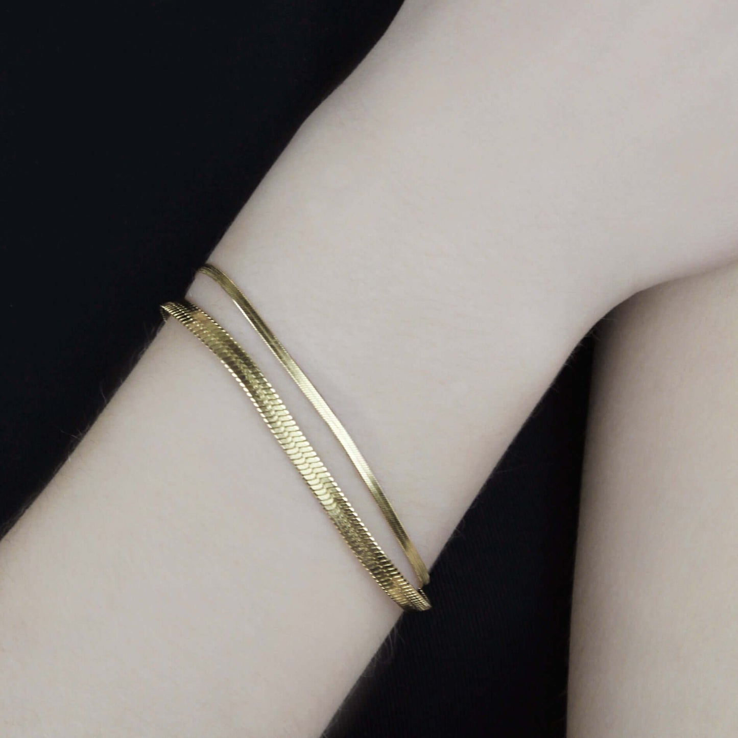 Passion Waterproof 2mm Snake Bracelet 18K Gold PlatingIDansk Copenhagen