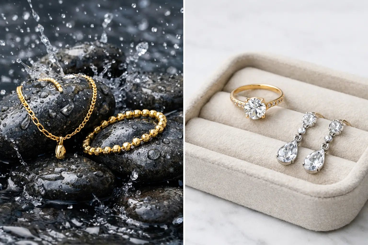 Waterproof vs Regular Jewellery Explained - DNSK Copenhagen