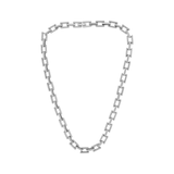 Passion Waterproof Square Link Necklace Silver Plating