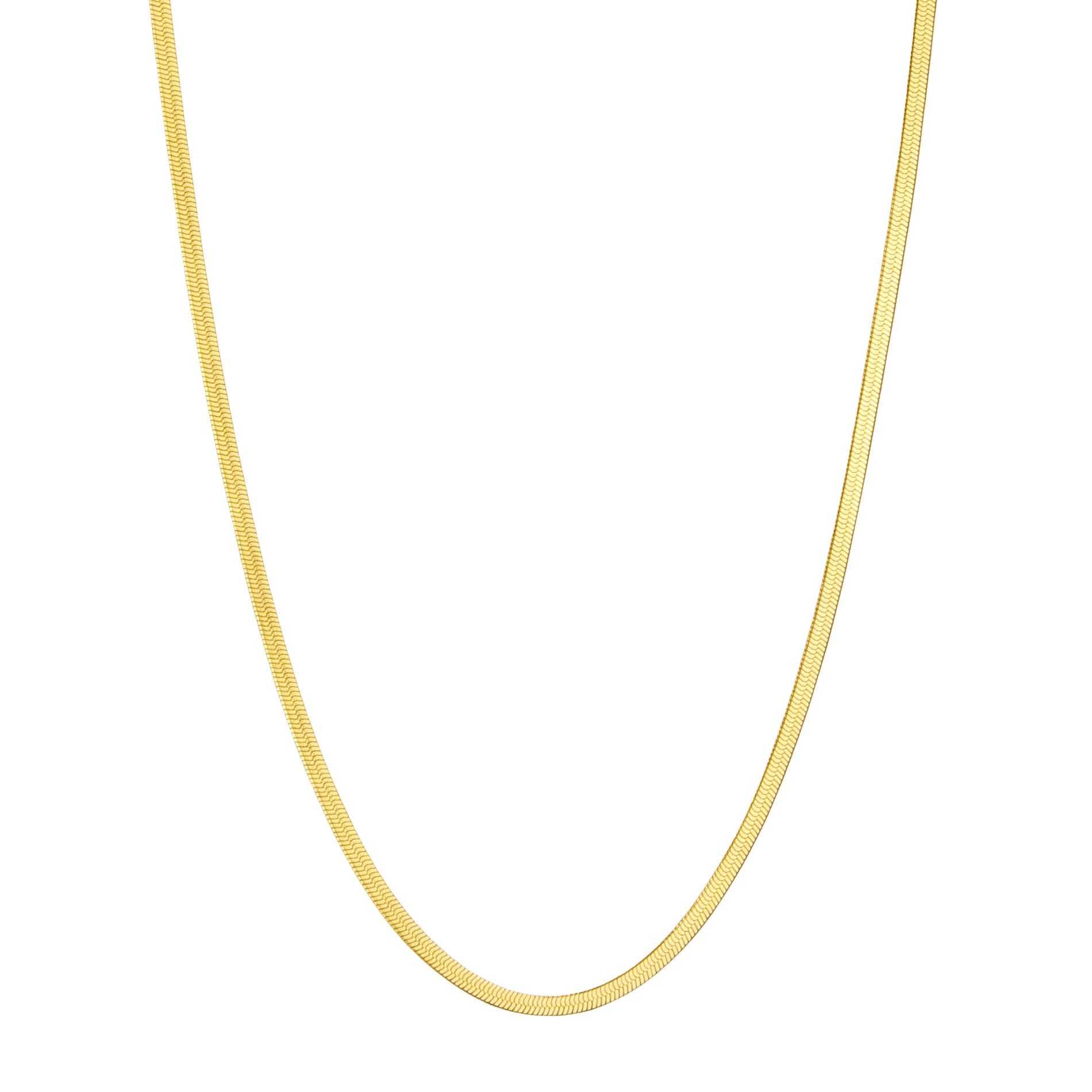 Passion Waterproof 2mm Snake Necklace 18K Gold Plating I Dansk Copenhagen