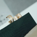 Courage Waterproof String Statement Hoop Earring 18K Gold Plating In BOX -DNSK Copenhagen