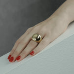 Courage Waterproof Chunky Sphere Statement Ring Silver Plating -DNSK Copenhagen