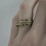 Tara Slim Wrap It Ring Chapado en Oro, Dansk Copenhagen