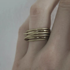 Tara Slim Wrap It Ring Gold Plating, Dansk Copenhagen