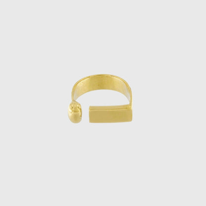 Courage Waterproof Solid Bar Ring 18K Gold Plating I Dansk Copenhagen