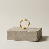 Joy Waterproof Elastic Pearl Mix Ring 18K Gold Plating