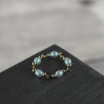 Joy Waterproof Elastic Pearl Mix Ring 18K Gold Plating -DNSK Copenhagen