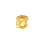 Courage Waterproof Chunky Link Statement Ring 18K Gold Plating -DNSK Copenhagen