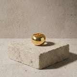Courage Waterproof Chunky Sphere Statement Ring 18K Gold Plating