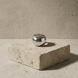 Courage Wasserfester Markanter Ring mit klobiger Kugel, versilbert