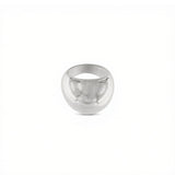Courage Wasserfester Markanter Ring mit klobiger Kugel, versilbert