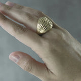 Courage Waterproof Ripple Paisley Ring 18K Gold Plating, Dansk Copenhagen