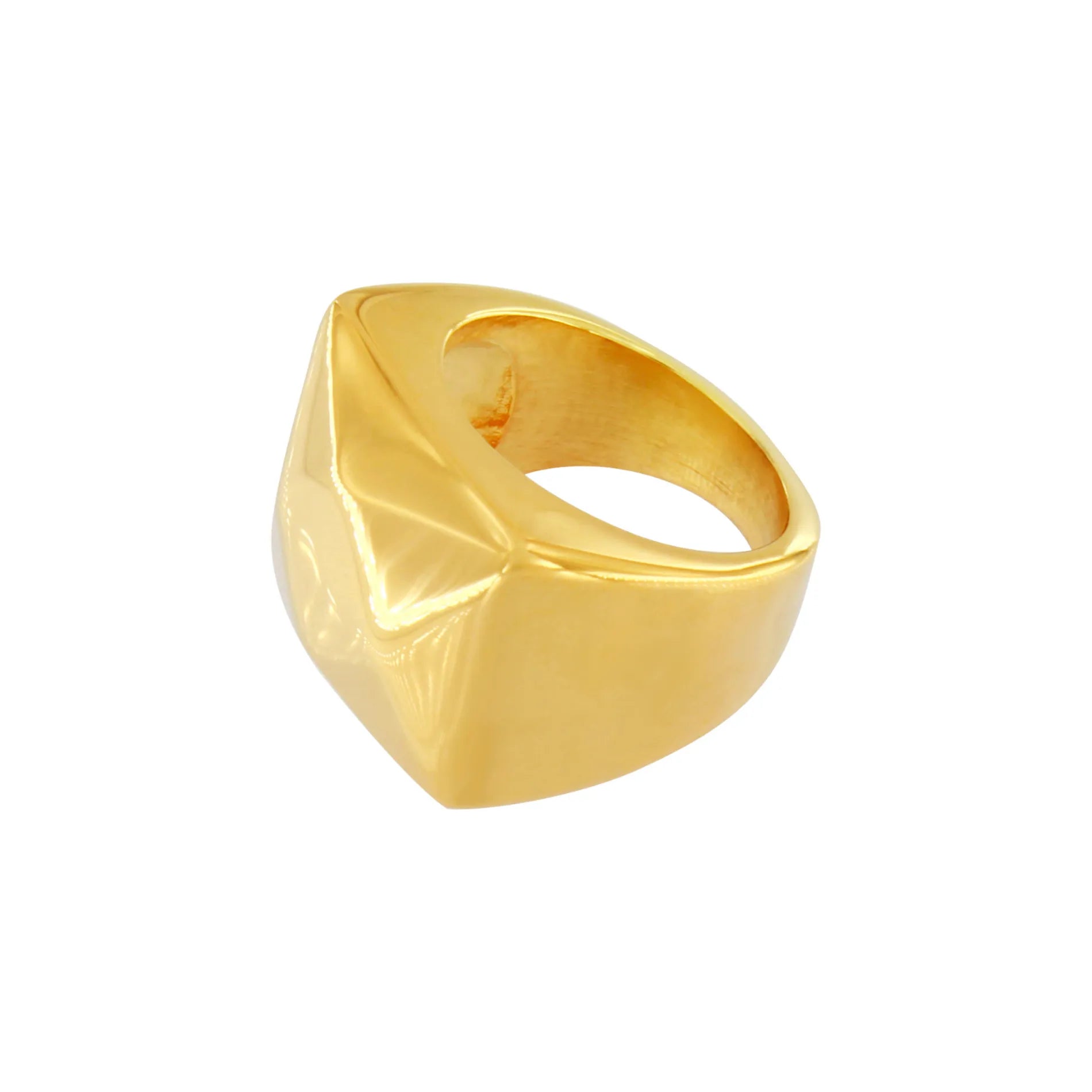 Courage Waterproof Diamond Cut Statement Ring 18K Gold Plating, Dansk Copenhagen