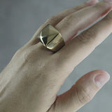 Courage Waterproof Diamond Cut Statement Ring 18K Gold Plating, Dansk Copenhagen