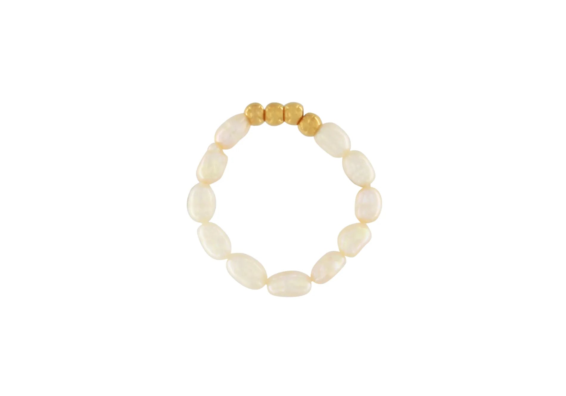 Joy Waterproof Bague Perle Elastique Plaqué Or 18K, Dansk Copenhagen}