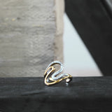 Joy Waterproof Anillo CZ Snake Chapado en Oro de 18K