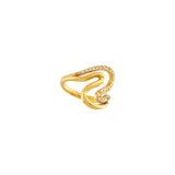 Joy Waterproof Statement CZ Snake Ring 18K Gold Plating