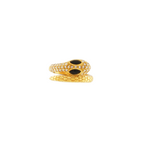 Joy Vandfast CZ Snake Ring 18K Guldbelagt