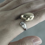 Courage Waterproof 2 Tone Ball Ring 18k Gold Plating -DNSK Copenhagen