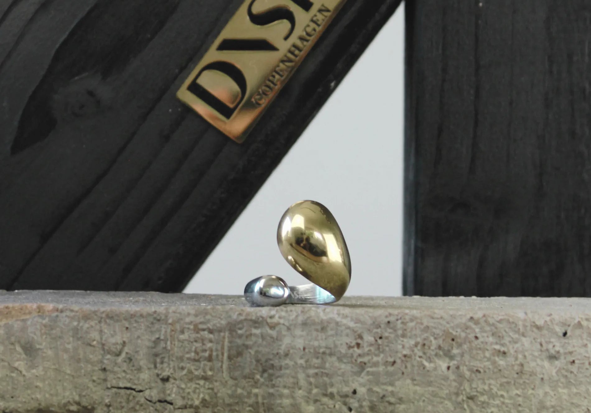 Courage Waterproof 2 Tone Ball Ring 18k Gold Plating, Dansk Copenhagen