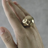 Courage Waterproof Mega Organic Statement Ring Versilbert