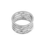 Courage Waterproof String Statement Ring Verzilverd