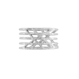 Courage Waterproof String Statement Ring Silverplätering