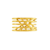 Courage Waterproof String Statement Ring 18K Gold Plating