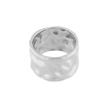 Courage Waterproof Organische Statement Ring Verzilverd