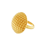 Courage Waterproof Bague Ornement Plaqué Or 18K