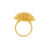 Courage Waterproof Bague Ornement Plaqué Or 18K