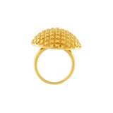Courage Waterproof Bague Ornement Plaqué Or 18K