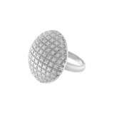 Courage Waterproof Bague Ornement Plaqué Argent