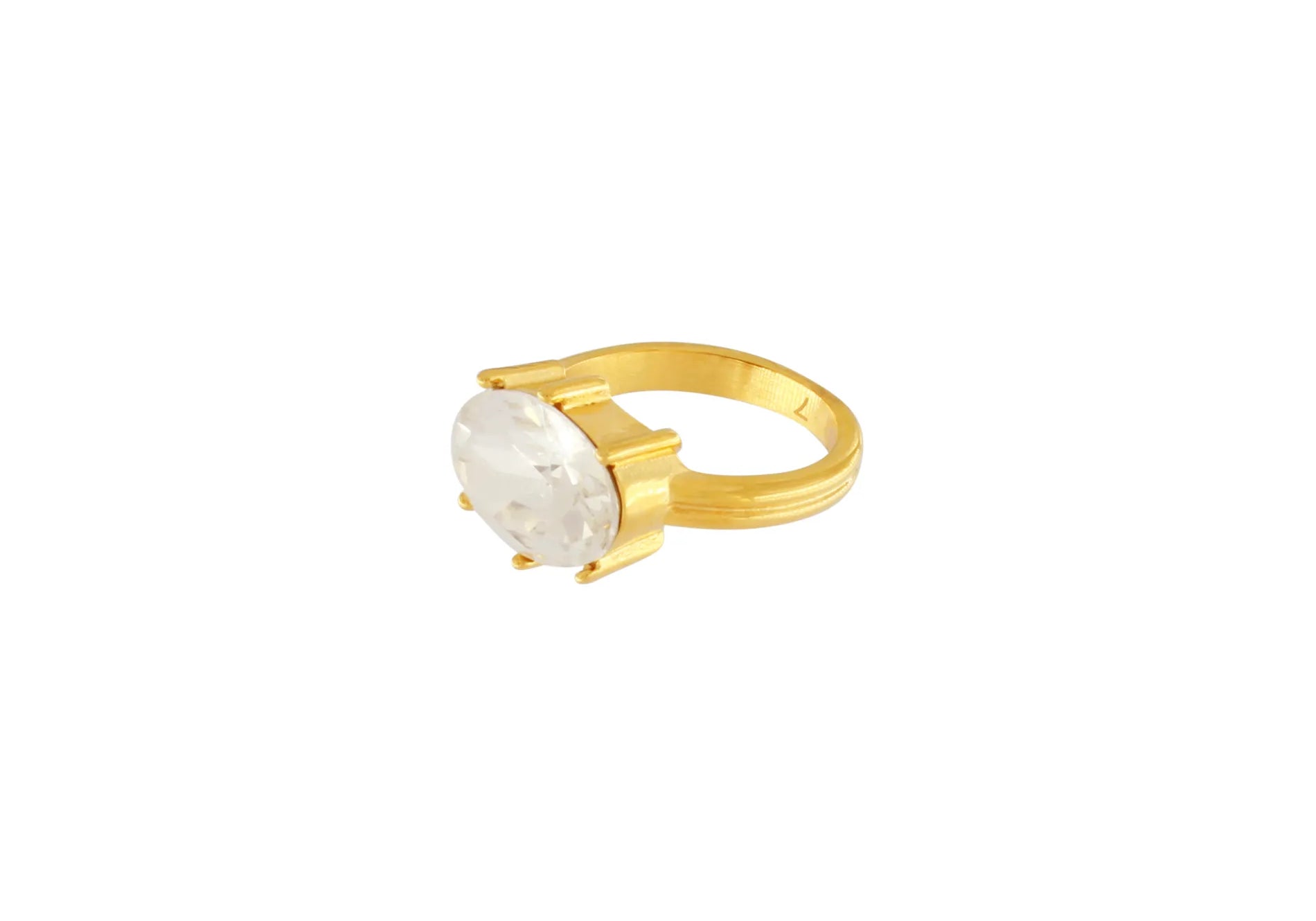 Joy Waterproof Bague en CZ clair plaqué or 18K, Dansk Copenhagen