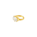 Joy Waterproof Clear CZ Statement Ring 18K Gold Plating, Dansk Copenhagen