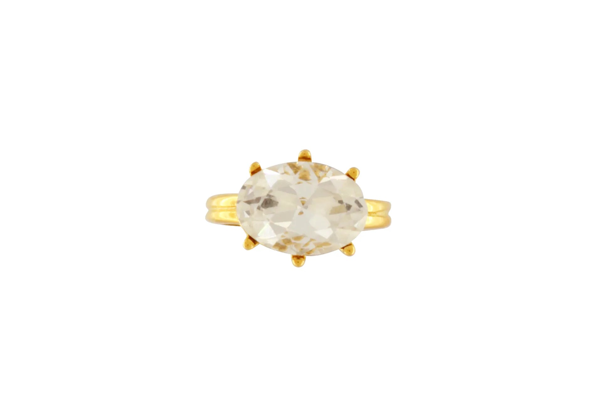 Joy Waterproof Bague en CZ clair plaqué or 18K, Dansk Copenhagen