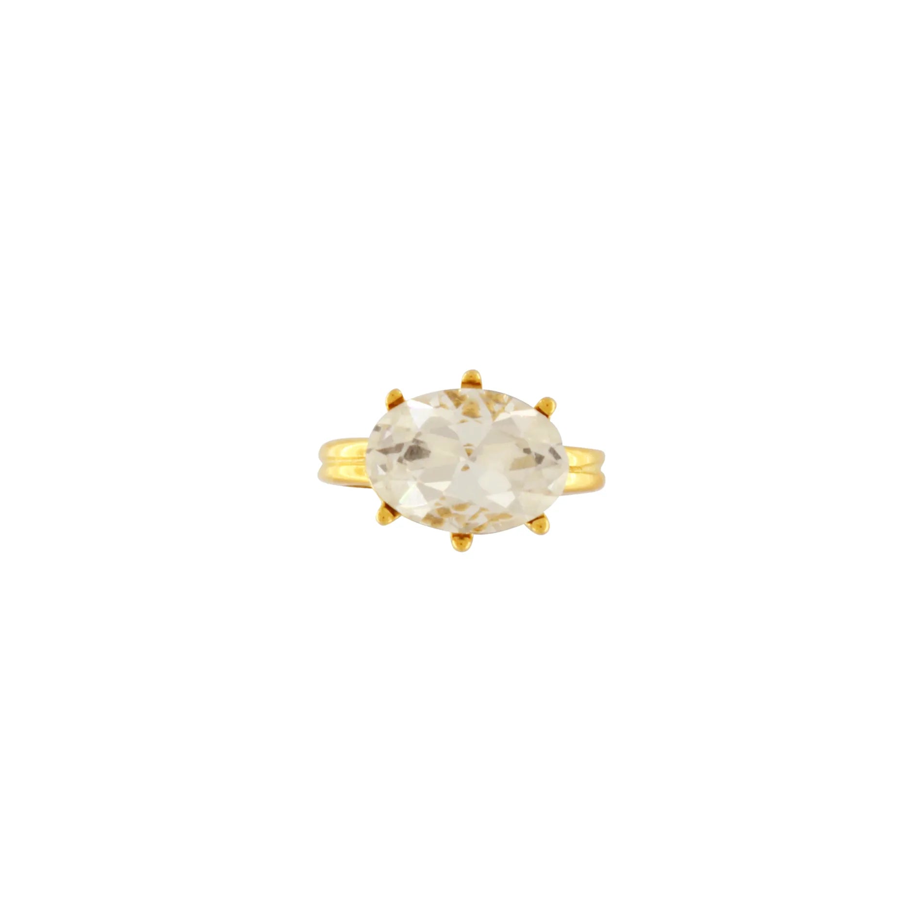 Joy Waterproof Clear CZ Statement Ring 18K Gold Plating, Dansk Copenhagen