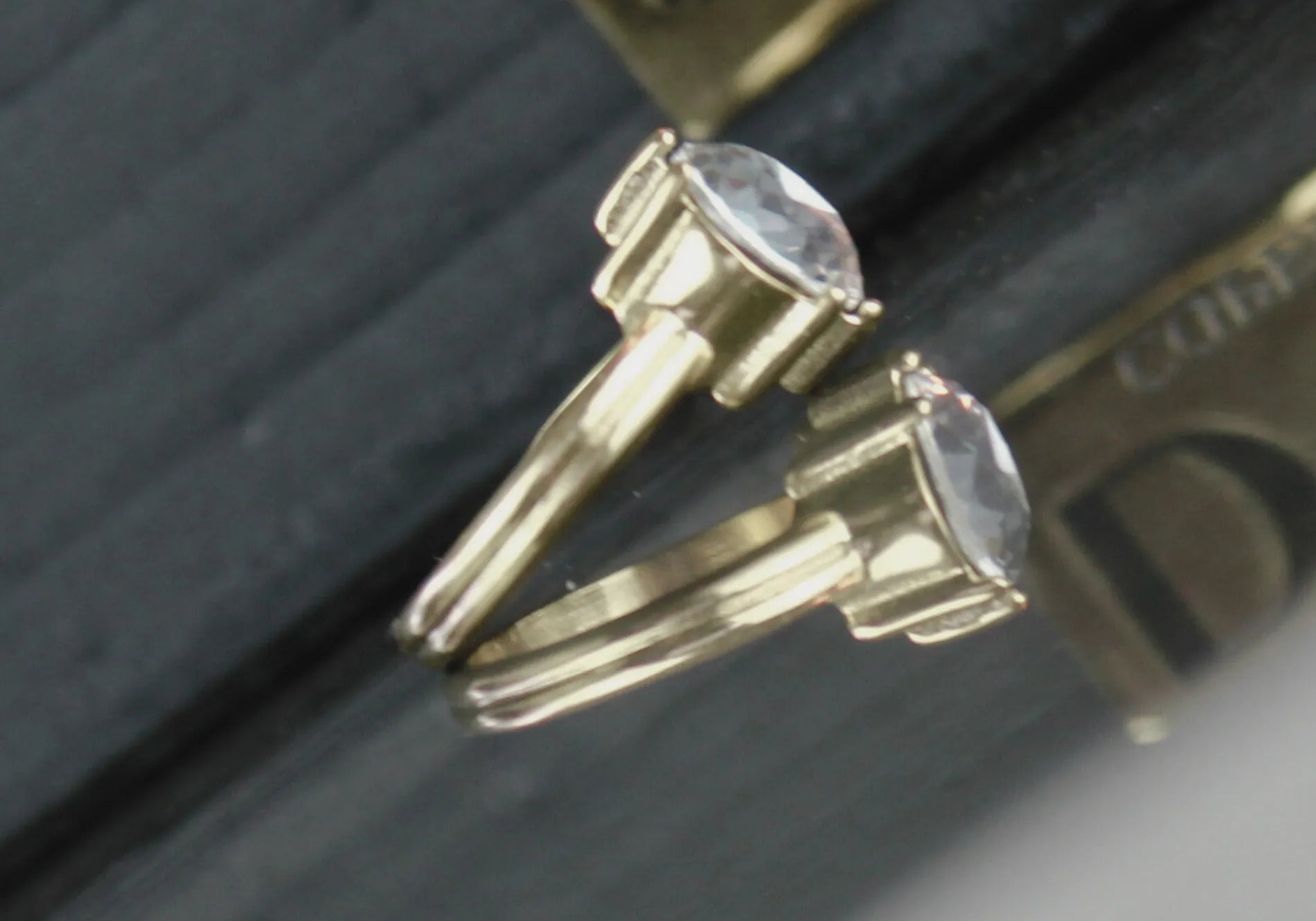 Joy Waterproof Bague en CZ clair plaqué or 18K, Dansk Copenhagen