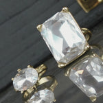 Joy Waterproof Clear CZ Statement Ring 18K Gold Plating -DNSK Copenhagen
