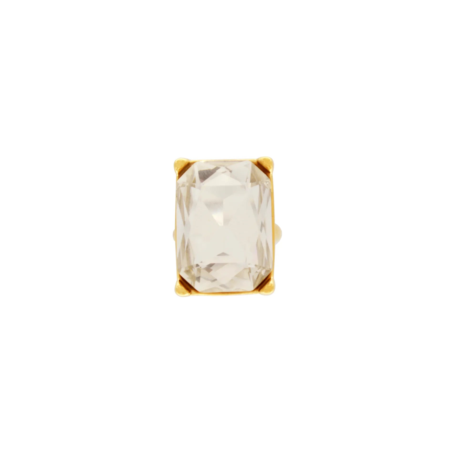 Joy Waterproof Clear CZ Mega Statement Ring 18K Gold Plating, Dansk Copenhagen