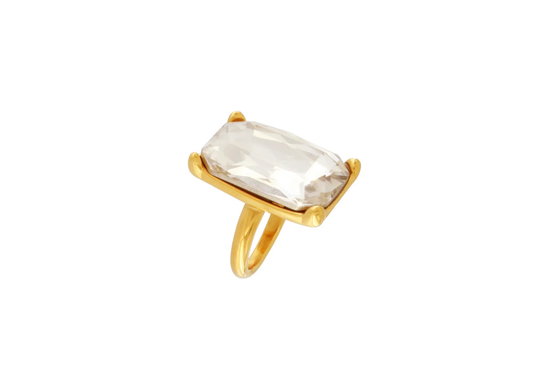 Joy Waterproof Bague en CZ clair plaqué or 18K, Dansk Copenhagen
