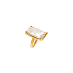 Joy Vandfast Klar CZ Mega Statement. Ring 18K Guldbelagt, Dansk Copenhagen.