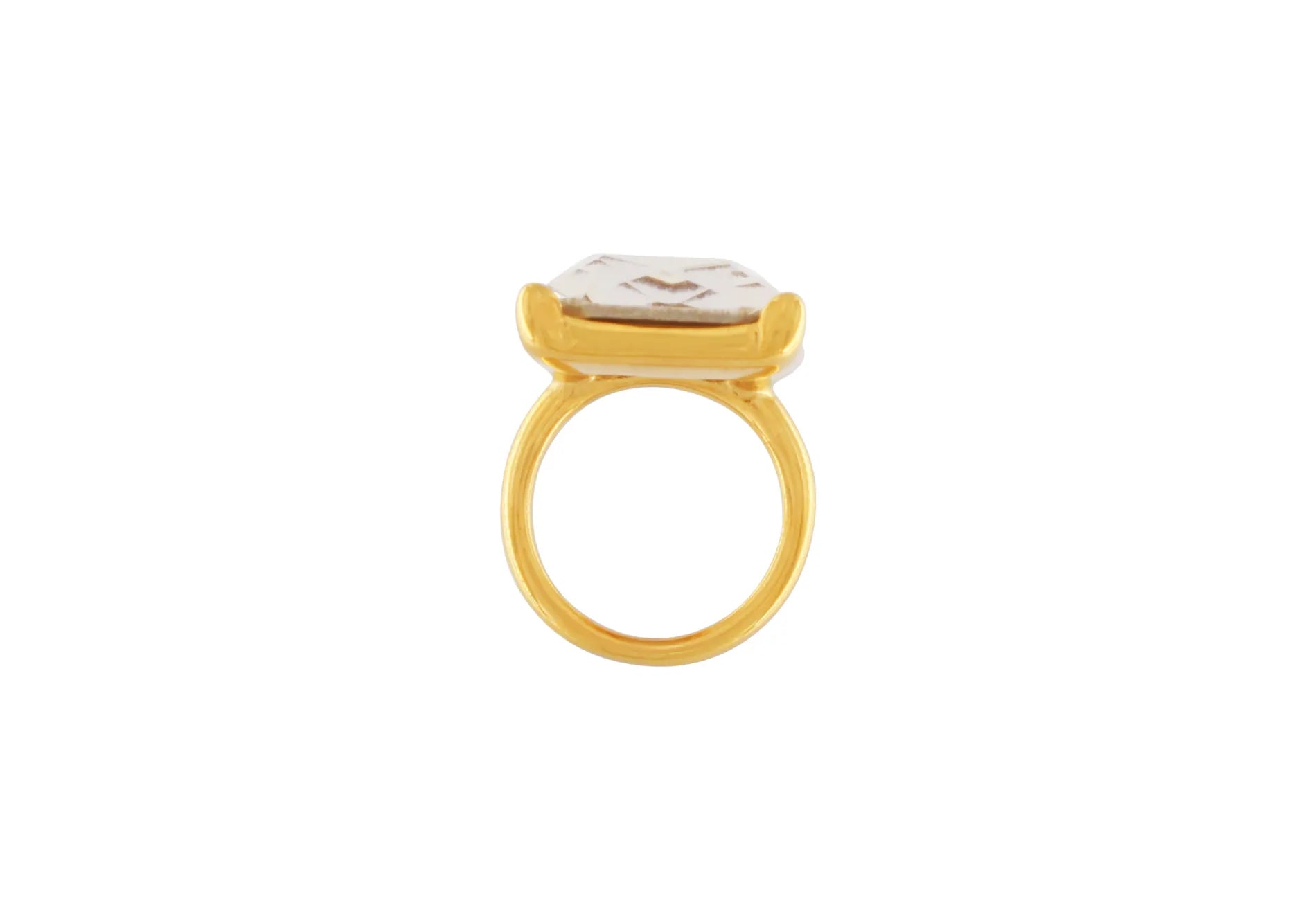 Joy Waterproof Bague en CZ clair plaqué or 18K, Dansk Copenhagen