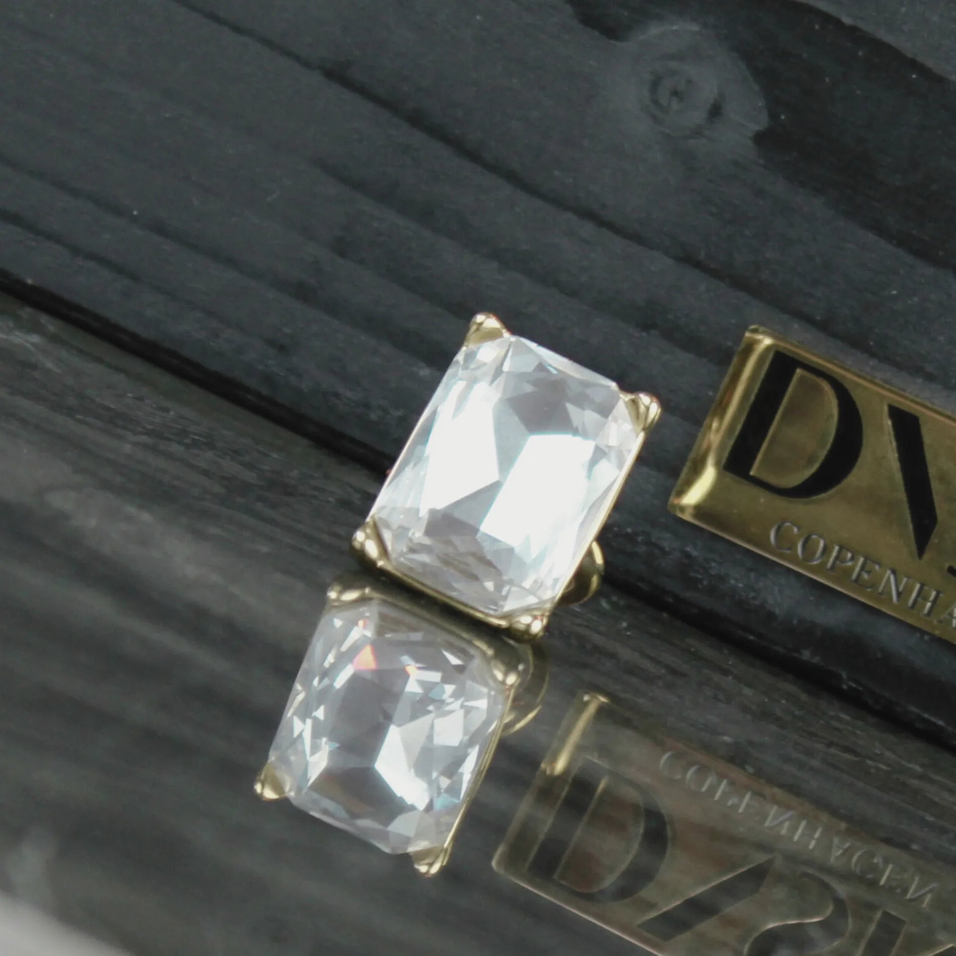 Joy Waterproof Clear CZ Mega Statement Ring 18K Gold Plating, Dansk Copenhagen