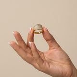 Joy Waterproof Ring met heldere, veelzijdige CZ-steentjes, 18-karaats verguld