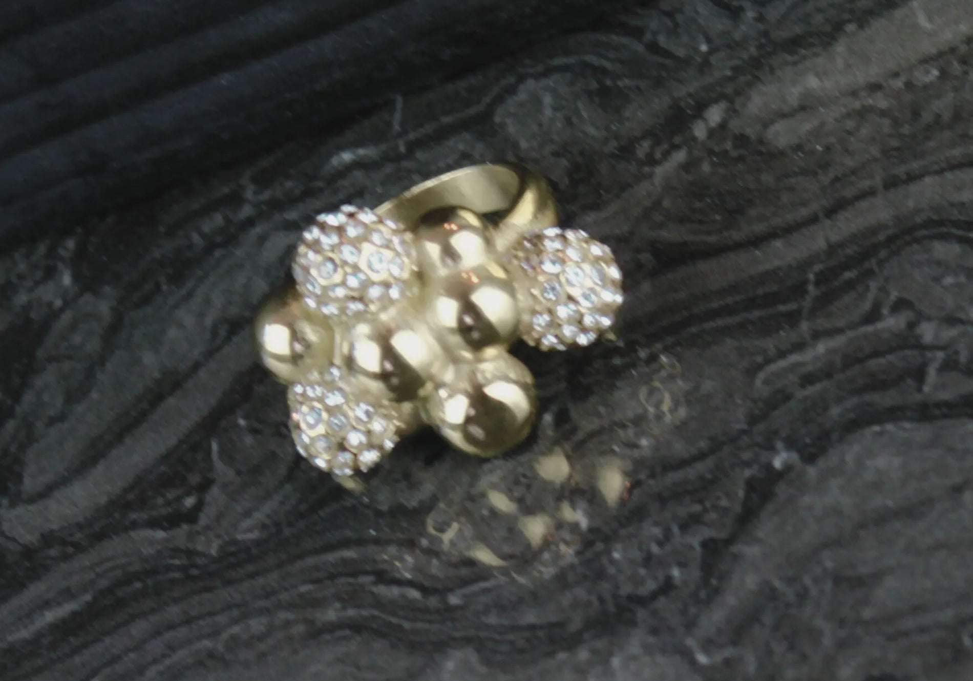 Joy Waterproof Bague multi-boules en CZ clair Plaqué or 18K, Dansk Copenhagen
